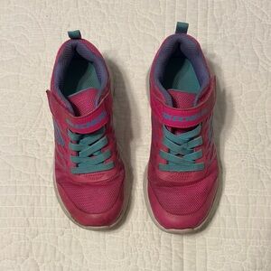 Skechers Vibrant Pink and Teal Kids Sneakers
